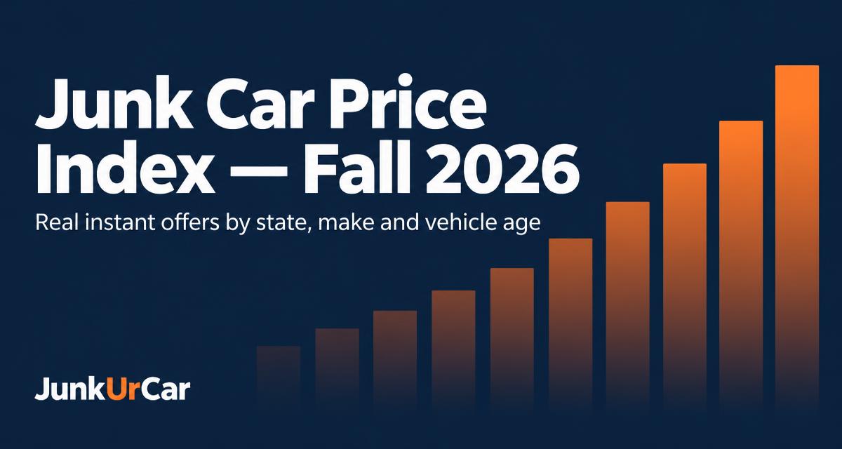 JunkUrCar Junk Car Price Index Fall 2026 chart